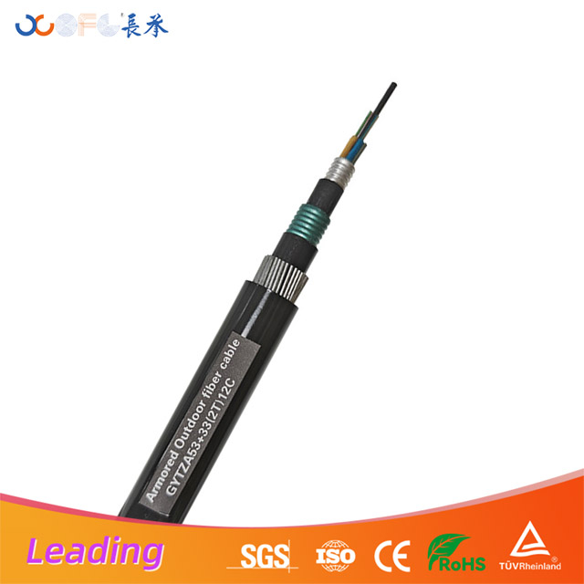 Flame Retardant Double Jacket Armored Fiber Optical Cable GYTZA53+33