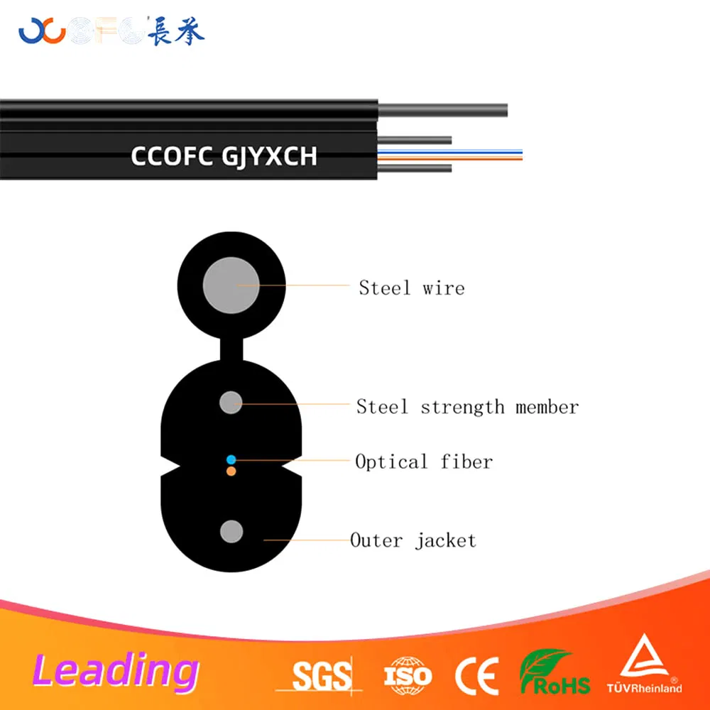  Outdoor FTTH drop cable GJYXCH/GJYXFCH fiber optic cable G657A
