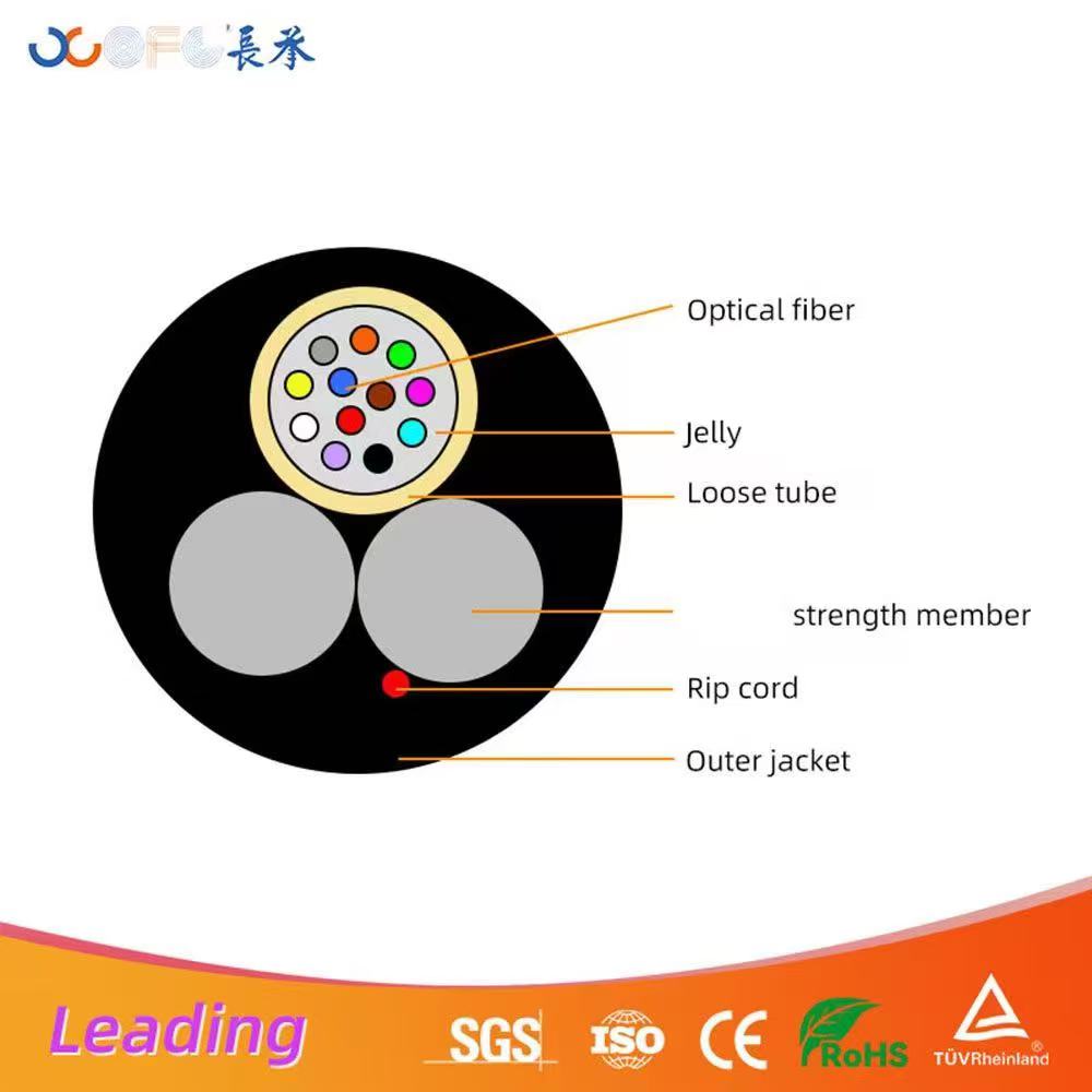  ASU Fiber cable Mini ADSS Fiber Cable All-dielectric Self-Supporting Fiber Optical Cable