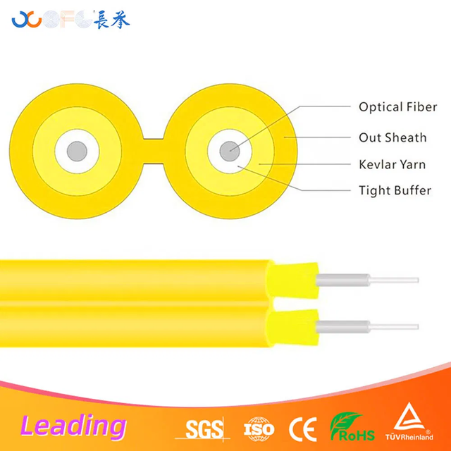 Indoor fiber cable Duplex Optical Cable with 900μm Tight Buffer Fiber