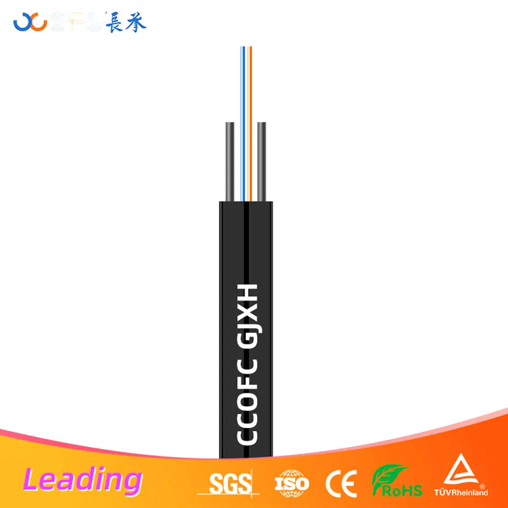 FTTH drop cable indoor GJXH fiber optic cable G657A